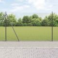 vidaXL Zvarené drôtené pletivo s betónovým základom 10 x 1,6 m Sivá