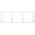 vidaXL Vonkajší koterec pre psov strieborný 2x6x2 m pozinkovaná oceľ