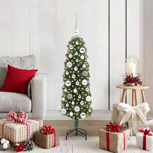 vidaXL Umelý vianočný stromček Zelená 120 cm PVC, oceľ a plast
