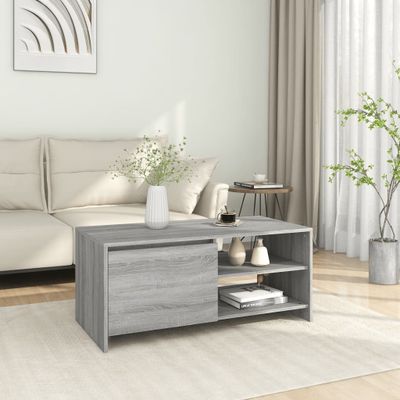 vidaXL Konferenčný stolík, sivá sonoma 102x50x45 cm, kompozitné drevo