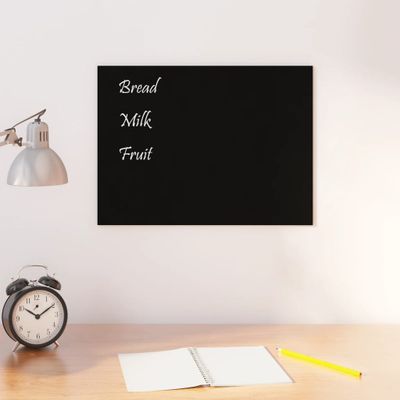 vidaXL Nástenná magnetická tabuľa čierna 40x30 cm tvrdené sklo