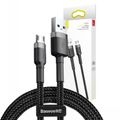 Kábel Baseus Cafule Micro USB 2,4A 1 m (sivý + čierny)