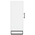 vidaXL Komoda biela 34,5x34x90 cm spracované drevo