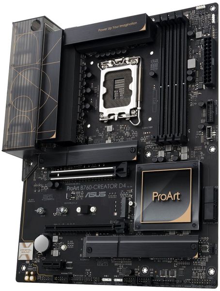ASUS ProArt B760-CREATOR D4/LGA 1700/ATX Základná doska, Intel B760, LGA1700, 4x DDR4 DIMM (max. 128GB), 3x M.2, HDMI, DisplayPort, USB typ C, ATX