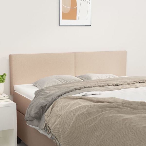 vidaXL Čelá postelí kapučínové 144x5x78/88 cm umelá koža