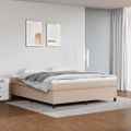 vidaXL Boxspring posteľ s matracom kapučínová 160x200 cm umelá koža