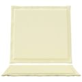 vidaXL Sedadlové a zadné vankúše Polyester Krémová 47 x 45 x 2 cm