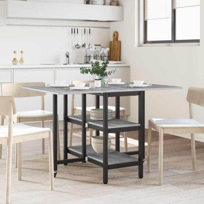 vidaXL Jedálenský stôl 122 x 80 x 76,5 cm Kompozitné drevo Sivý Sonoma
