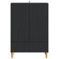 vidaXL Servírovacia skriňa Čierna 66 x 34,5 x 95 cm Kompozitné drevo