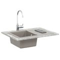 vidaXL Drez 80% Kvárc a 20% Živica 670 x 460 mm Sivá