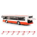 Autobus ktorý hlási zastávky česky 28 cm