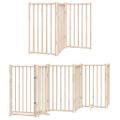 vidaXL Brána pre psa s dverami sklad. 12 panelov 600 cm topoľové drevo