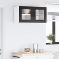 vidaXL Nástenný sklenený kabinet LUCCA Čierna 80 x 31 x 40 cm