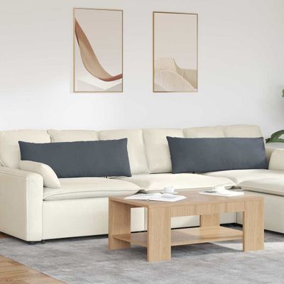 vidaXL Vankúše na pohovku 2 pcs Tmavo šedá 120 x 40 cm