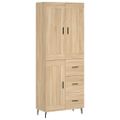 vidaXL Vysoká skrinka dub sonoma 69,5x34x180 cm spracované drevo