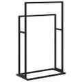 vidaXL Voľne stojaci vešiak na uteráky, čierny 48x24x78,5 cm, železo