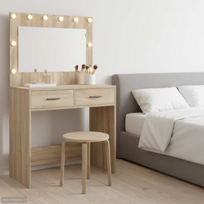 vidaXL Toaletný stolík Sonoma dub 78,5 x 41 x 135 cm Kompozitné drevo