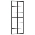 vidaXL Posuvné dvere s kovaním ESG sklo a hliník 76x205 cm
