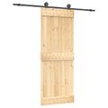 vidaXL Posuvné dvere Prírodná a čierna 80 x 210 cm