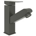 vidaXL Kúpelňová vodovodná batéria s funkciou vyťahovania sivá 157x172 mm