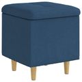 vidaXL Ottoman s Úložným Priestorom Modrá 40 x 40 x 45 cm látka