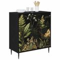 vidaXL Servírovacia skriňa RHENEN Čierny dub 69 x 33 x 76 cm
