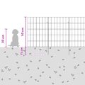 vidaXL Záhradný plot s kolíkmi 48 ks 35 x 50 cm Pozinkovaná oceľ