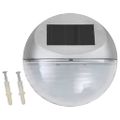 vidaXL Vonkajšie solárne nástenné LED lampy 24 ks okrúhle strieborné