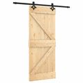 vidaXL Posuvné dvere Prírodná a čierna 85 x 210 cm