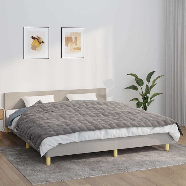 vidaXL Záťažová prikrývka šedá 155x220 cm 7 kg látka