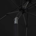 vidaXL Záhradný slnečník s LED, hliníková tyč 300 cm, čierny