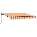 vidaXL Sklopná markíza Žltá a oranžová 250 x 200 cm látka