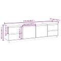 vidaXL TV skrinka medovo-hnedá 176x37x47,5 cm masívna borovica