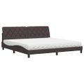 vidaXL Posteľ s matracom tmavohnedá 200x200 cm látka