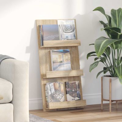 vidaXL Regál na časopisy Sonoma dub 51 x 11 x 102 cm Kompozitné drevo