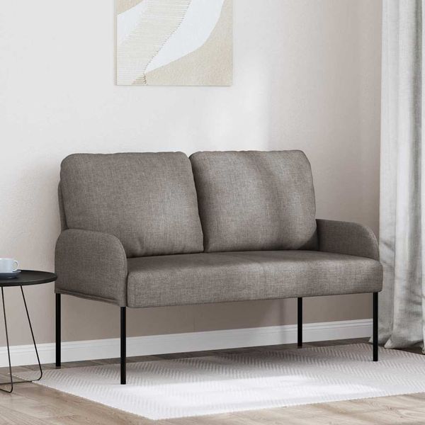 vidaXL Pohovky s vankúšom 110cm Sivohnedá Preglejka