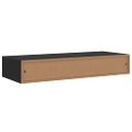 vidaXL Nástenné zásuvkové police 2 ks čierne 60x23,5x10 cm MDF