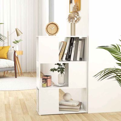 vidaXL Knižnica deliaca stena biela 60x24x94 cm drevotrieska