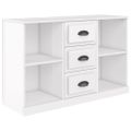 vidaXL Komoda vysoký lesk biela 104,5x35,5x67,5 cm kompozitné drevo