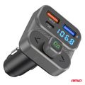 FM vysielač 2×USB-A 1×USB 12V 24V AMiO-04649