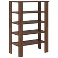 vidaXL Regál na topánky hnedý dub 61x32x87,5 cm spracované drevo