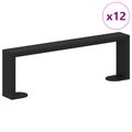 vidaXL Nohy nábytku 12 ks Čierna 311 x 40,5 x 100 mm Železo