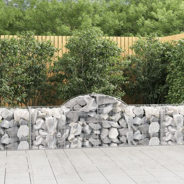 vidaXL Oblúkový gabionový kôš 40 ks 200x50x60/80 cm pozinkované železo
