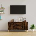 vidaXL TV skrinka dymový dub 102x44,5x50 cm spracované drevo