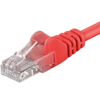 PremiumCord Patch kábel UTP RJ45-RJ45 CAT6 0,5m červená