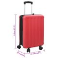 vidaXL Kufor so zámkom Červená 34 x 23 x 55.5 cm ABS plast