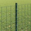 vidaXL Euro oplotenie s pilierom 10 x 0,6 m PVC potiahnutá oceľ Zelená