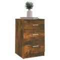 vidaXL Nočný stolík dymový dub 40x40x63 cm spracované drevo