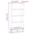 vidaXL CD skrinka Biela 52 x 17.5 x 103 cm Masívne borovicové drevo