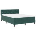 vidaXL Posteľ s pružinovým rámom Tmavozelená 200 x 140 cm Zamat